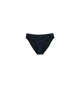 Siyah Dar Kalıp Düz Kalın Kenar Astarlı Bikini Altı