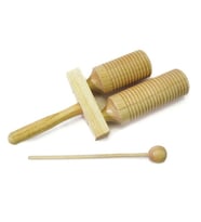 Maxtone TC-55 Çiftli Ahşap Agogo - Wood Block (Perküsyon) İki Farklı Nota Aralığı, Doğal Ahşap Tınısı, Otantik Ses Karakteri ve Perküsyon Grupları İçin İdeal