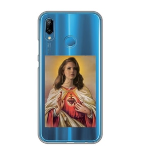 Huawei P20 Lite Uyumlu Lana Del Rey Desenli Şeffaf Telefon Kılıfı