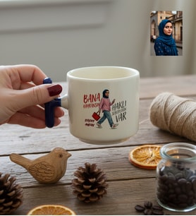 Kişiye Özel Karikatürlü Bana Hayransın T Kupa Doğum Günü Hediyesi