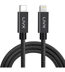 Lexroo Horizontal 20W Type C to Lightning iPhone iPad Hızlı Şarj ve Data Kablosu Space Gray BRT