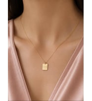 Kişiye Özel Love Yazılı Plaka Kolye 925K Gümüş (Gold)