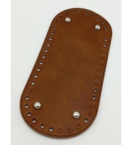 Angel Çanta Aksesuar Suni Deri Taba Renk 25X12 cm Oval Çanta Tabanı (Gümüş Aparatlı)