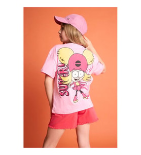 Defacto Super 1 Takım Oversıze Pembe Kız Çocuk T-Shirt H7947A8/PN253