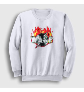 Presmono Unisex Beyaz Logo Wasp Sweatshirt 383993tt (Beyaz)