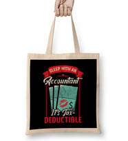 Funny Sleep With An Accountant It's Tax Deductible Bez Çanta Uzun Saplı