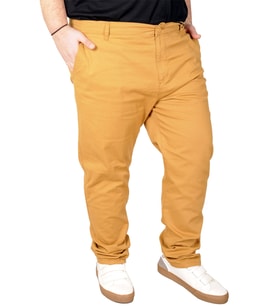 Mode XL Büyük Beden Erkek Pantolon Keten Milano 20850 Taba