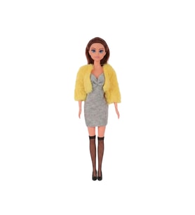Good Girl 30 Cm Kürklü Ceketli ve Çizmeli Moda Bebeği - Şık Aksesuarlı Manken Oyuncak Bebek