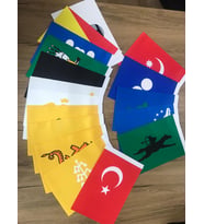 17'li Eski Türk Devletleri Bayrakları (SADECE BAYRAK)