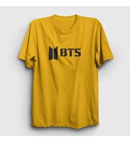 Presmono Unisex Sarı Logo Bts T-Shirt 22186tt (Sarı)