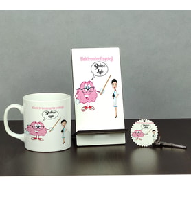 Elektronörofizyoloji Üçlü Set (Kupa + Telefon Standı + Anahtarlık) 001