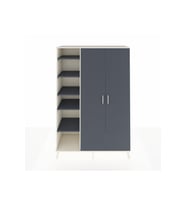 Hyperion Gardrop 7 Raflı 2 Kapaklı Tek Askılı 132x44x195 Aytaşı-Antrasit