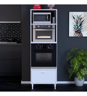 Modilayn ZERA Ankastre Dolap (60x185,9x56 cm): 1 Kapaklı Mini/Midi Mikrodalga Fırın Dolabı