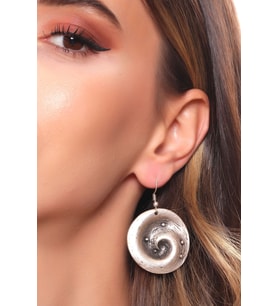Kadın Antik Gümüş Kaplama Sallantılı Model Bohem Tarz Girdap Küpe