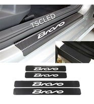 Bravo Karbon Kapı Eşiği Kaplama Sticker Yapıştırma (4 Adet) zz48