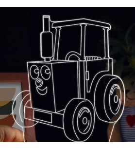 Oyuncak Araba Tasarımlı 3d Led Lamba