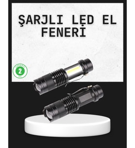 Odak Ayarlı 2000 Lümen Şarjlı LED El Feneri