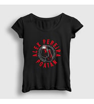Presmono Kadın Siyah Gloves Poatan Mma Ufc Alex Pereira T-Shirt 452508tt