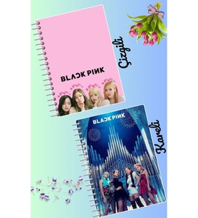 Blackpink defter seti 2 adet A4 boyutu 21*30 çizgili + kareli 60 syf
