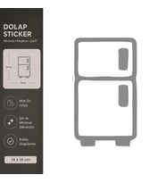 Buzdolabı Mat Gri Dekoratif Folyo Sticker 14x14 cm