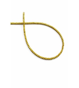 Hematit Taşı Küp Kesim Parlak Gold 2x2mm Doğal Taş Dizi