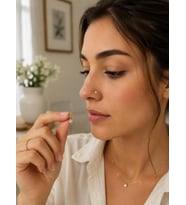 925 Ayar Gümüş Beyaz Taşlı Sarı Renk Burun Hızması Piercing Minimal L Şekilli Unisex Nose Stud