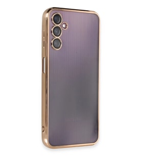 Newface Samsung Galaxy A14 4G Kılıf Razer Lensli Silikon - Gold