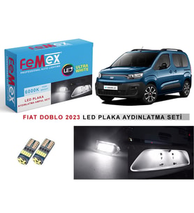 Fiat Doblo D5 2023 Sonrası LED Plaka Aydınlatma Ampul Seti FEMEX Parlak Beyaz