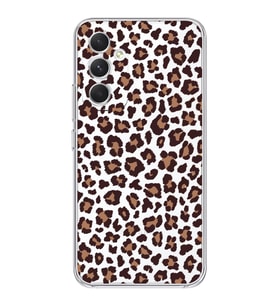 Samsung Galaxy A05S Uyumlu Leopar Desenli Şeffaf Telefon Kılıfı