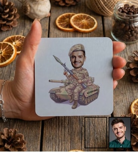 Kişiye Özel Karikatürlü Jandarma Bardak Altlığı Jandarma Günü Hediyesi