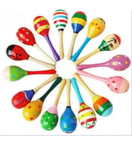 Mini Marakas Bebek Çıngırak Ahşap Cıngıldak  Ahşap Marakas 1 Adet