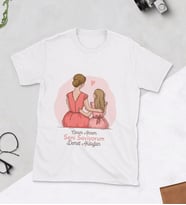 Canım Annem Seni Seviyorum Baskılı Tshirt (Beyaz)