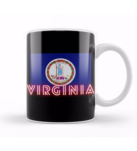West Virginia Art Kupa Bardak Porselen