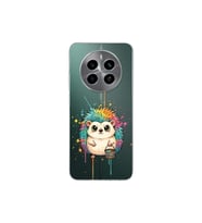 Realme 12 ile Uyumlu Splash Kirpi Tasarımlı Şeffaf Silikon Kılıf