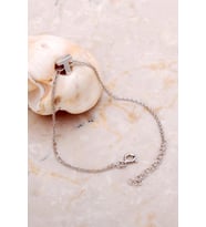 T Harfi Rodyumlu Gümüş Bileklik 4248