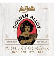 La Bella AB10 Akustik Bas Gitar Teli (40-95)  Altın Alaşım Sıcak Akustik Ton