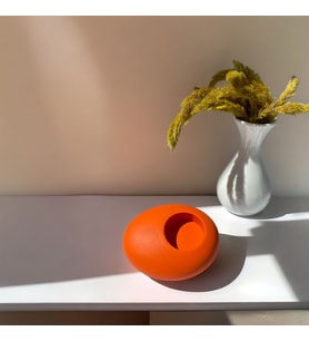 Studio Moon's Turuncu Oval Tealight Mumluk