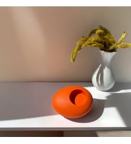 Studio Moon's Turuncu Oval Tealight Mumluk