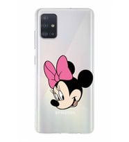Samsung Galaxy A51  Kapak Minnie Mouse Tasarımlı Şeffaf Silikon Kılıf