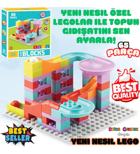 Creative Blok 65 Parça - Slide Blocks 65 Parça - Lego Oyuncakları - Yaratıcı Top Oyunu - Creative Le