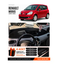 RENAULT MODUS (2004-2012) Uyumlu Torpido Örtüsü Torpido Kılıfı - Siyah