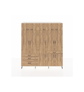 Hyperion Gardrop 8 Raflı 4 Çekmeceli 3 Askılı 220x44x243 Aytaşı-Çam/Çam