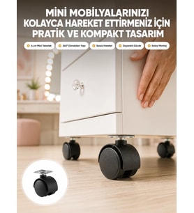 Northcity 4 cm Kilitsiz Mobilya Ayağı - Pratik Taşınabilirlik ve Dayanıklılık İçin