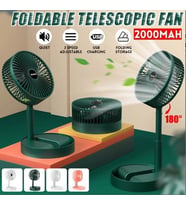 Katlanır Teleskopik Zemin Fanı Yaz Sessiz Öğrenci Masaüstü Fan Usb Şarj Edilebilir Taşınabilir Ev Mini Hava Soğutucu