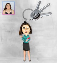 Kişiye Özel Karikatür Tasarım Anahtarlık 97326