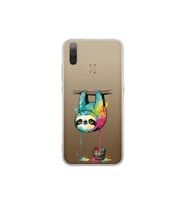 General Mobile GM 10 ile Uyumlu Splash Tembel Hayvan Tasarımlı Şeffaf Silikon Kılıf