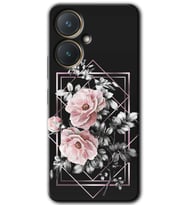 Vivo Y27 Kılıf HD Desen Baskılı Kılıf - Retro Çiçek 1