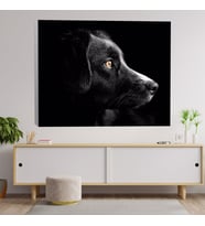 Sevimli Siyah Köpek Dekoratif Kanvas Tablo