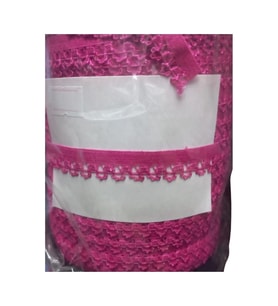 Çamaşır Lastiği Dantelli 1 Cm 1 Metre Fuşya