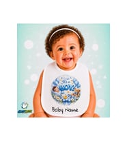 Kişiye Özel Oğlan Çocuğu Keten Bebek Mama Önlüğü – Yumuşak, Emici, Yıkanabilir, Özel Tasarım P098
